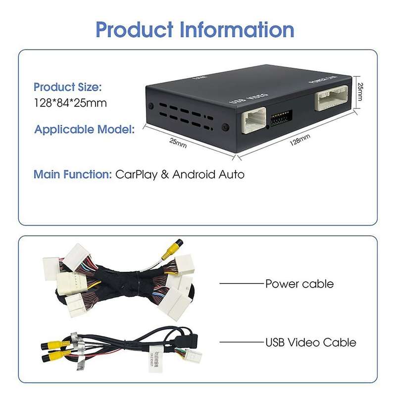 Wireless Carplay Android Auto Retrofit Decoder for 2014-2019 4runner Land Curiser