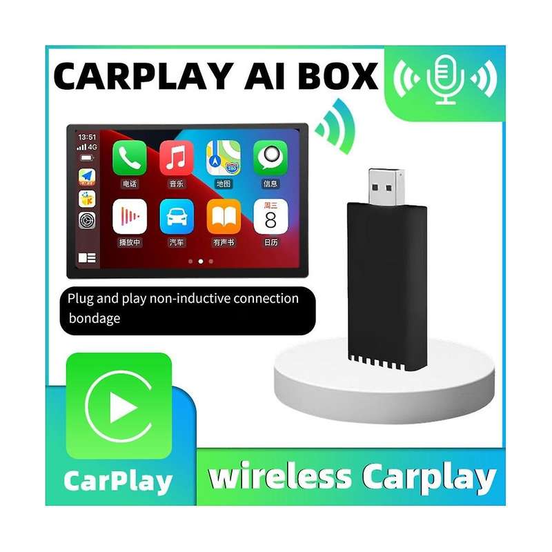Wireless Carplay Dongle Mini USB AI Box Bluetooth Adapter Plug and Play WIFI AI Voice Wireless CarPl