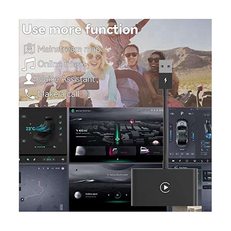 Wireless Carplay for Wired Carplay Car Wireless Fast and Easy Use Fit for From 2015 & Ios 10+(black