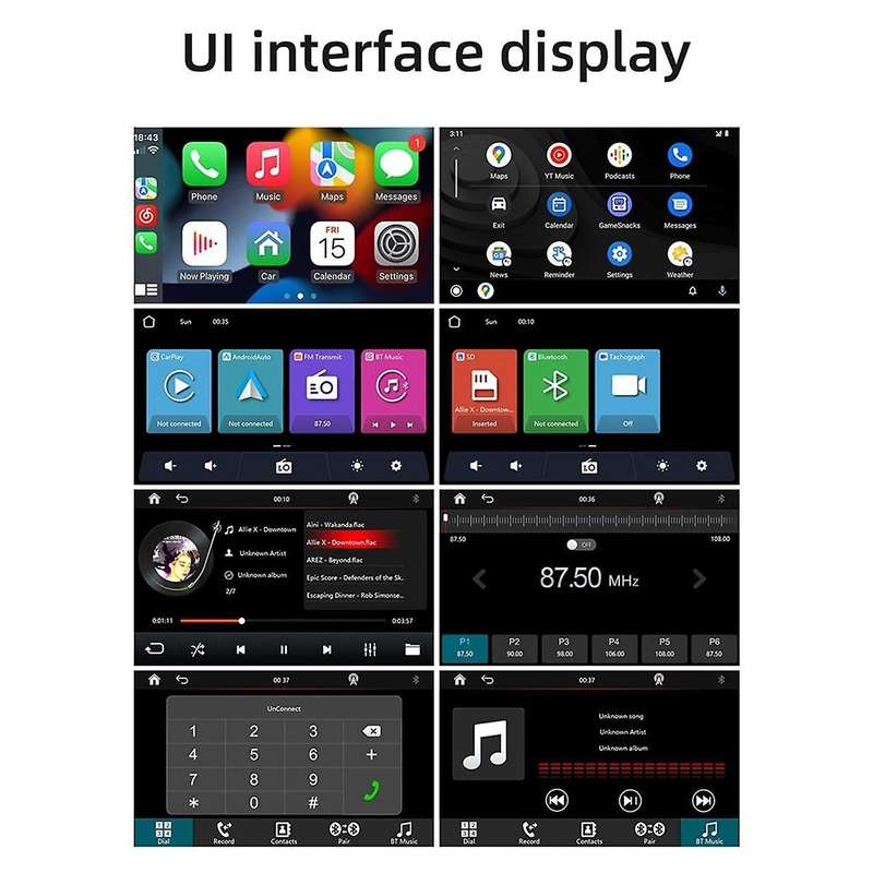 Wireless Carplay Car Stereo, 9Inch Touch Screen Carplay and Android Auto, Dash Cam, Backup Camera,