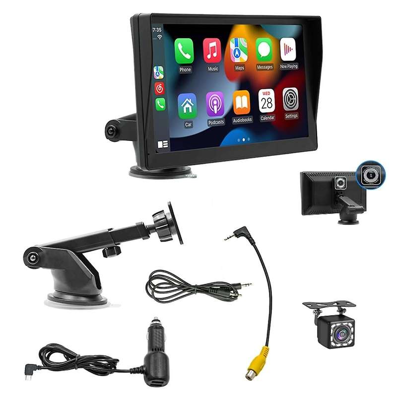Wireless Carplay Car Stereo, 9Inch Touch Screen Carplay and Android Auto, Dash Cam, Backup Camera,