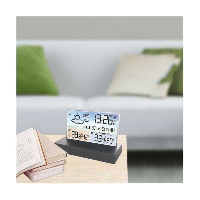 Wireless Digital Screen Meteorological Clock Weather Forecast Clock with Temperature Humidity Sensor