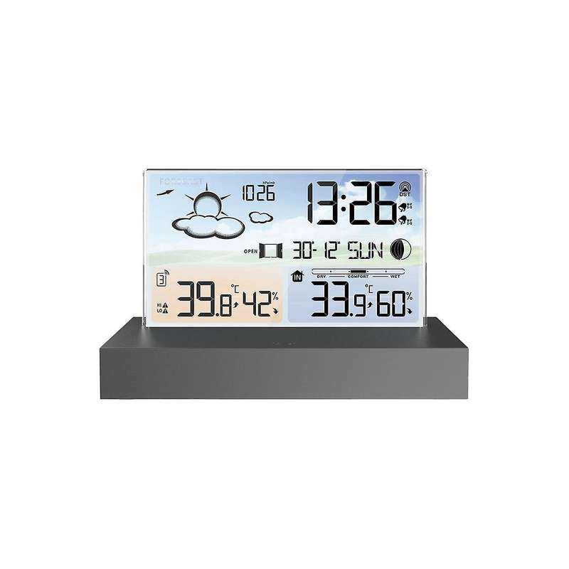 Wireless Digital Screen Meteorological Clock Weather Forecast Clock with Temperature Humidity Sensor