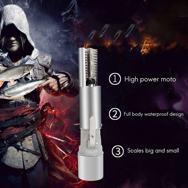 Wireless Electric Fish Scaler Fishing Scalers Clean Fish Remover Cleaner Descaler Waterproof Scraper