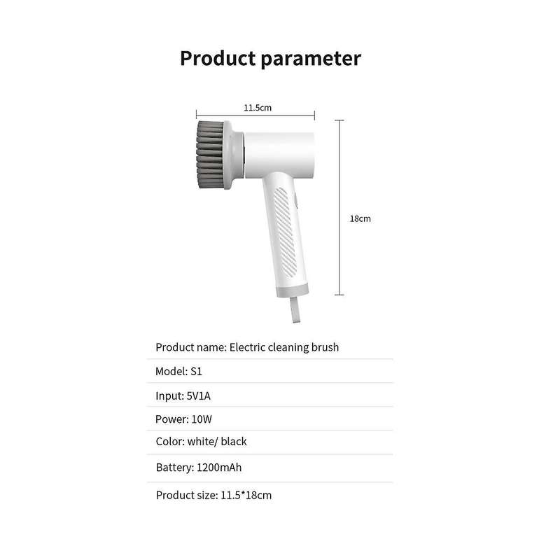 Wireless Electric Cleaning Brush Housework Kitchen Dishwashing Brush Bathtub Tile Professional Clea