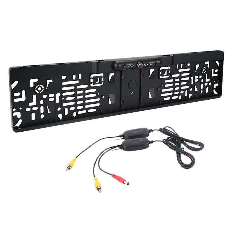 Wireless EU Car License Plate Frame CCD Dynamic Trajectory Rear View Camera Night Vision Reverse Cam