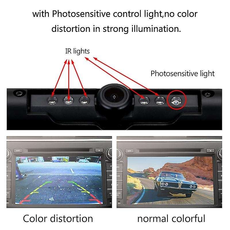 Wireless EU Car License Plate Frame CCD Dynamic Trajectory Rear View Camera Night Vision Reverse Cam