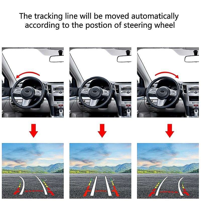 Wireless EU Car License Plate Frame CCD Dynamic Trajectory Rear View Camera Night Vision Reverse Cam