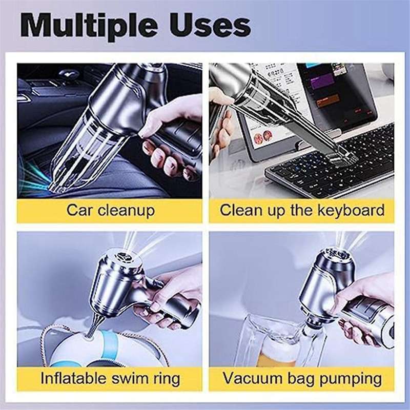 Wireless Handheld Car Vacuum Cleaner, 12000pa High Power Mini Portable Vacuum Cleaner,handheld Vacuu
