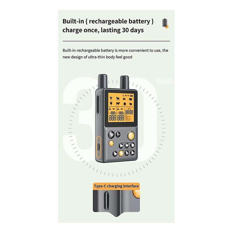 Wireless Meat Thermometer Dual Probes Food Thermometer with Amplifier 100M Transmission Distance for