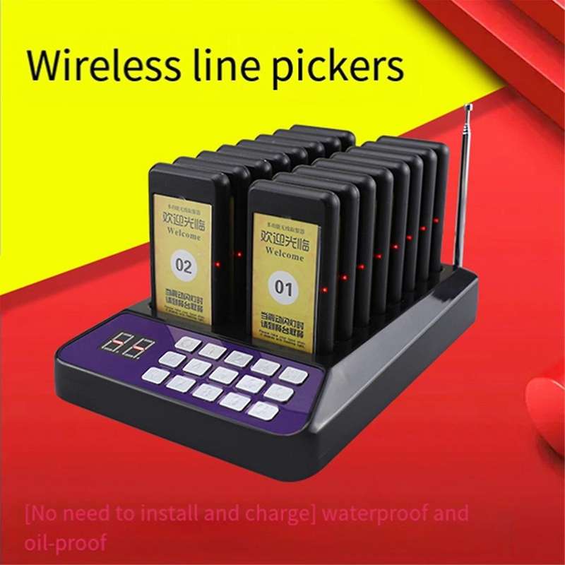 Wireless Meal Pickup Device, Restaurant Cafe Vibrating Meal Pickup Caller, Meal Calling Device Eu-pl