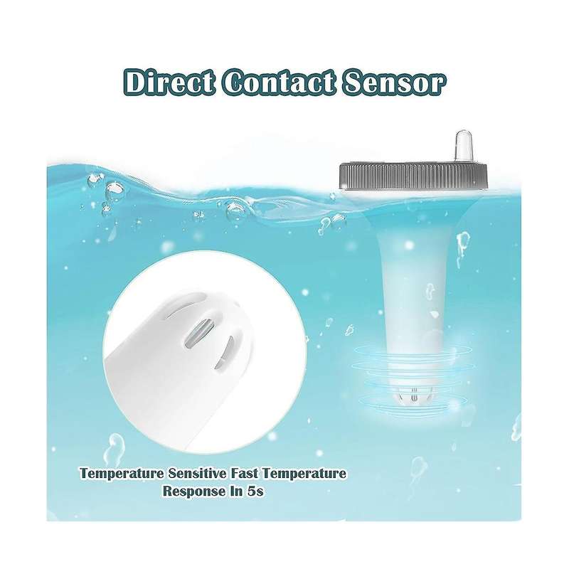 Wireless Pool Thermometer Floating Easy Read,digital Pool Thermometer Waterproof, for Swimming Pools