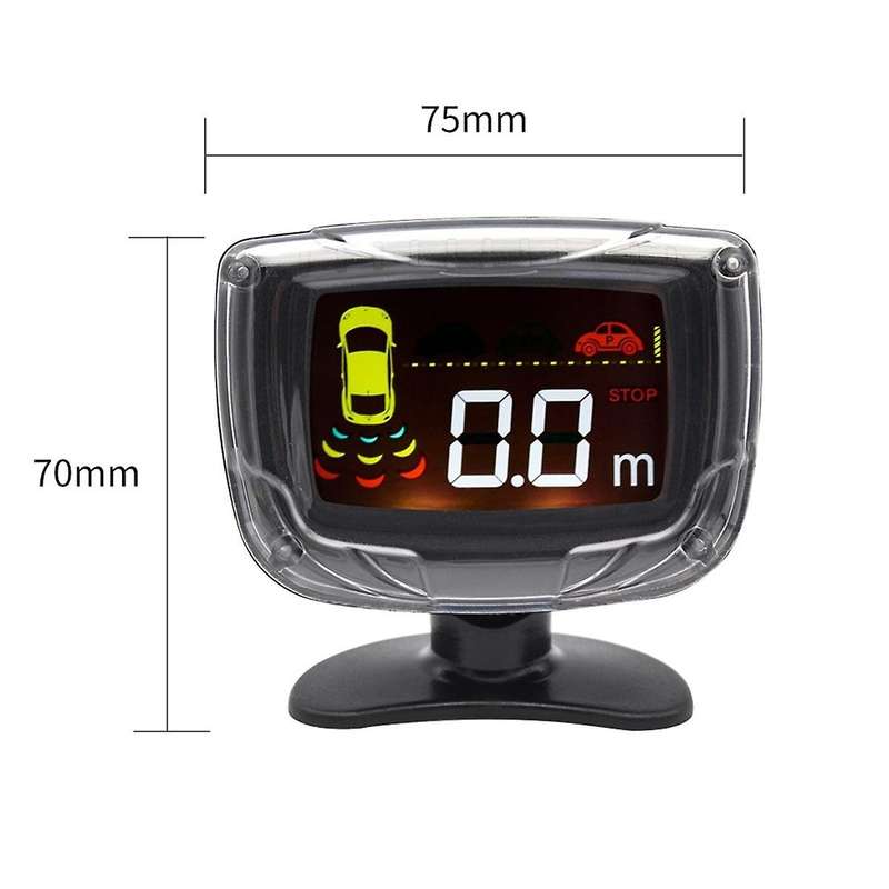 Wireless Parking Sensor Kit Lcd Display 4 Radar Probes 65db Buzzer Alert Reverse Parking Monitoring