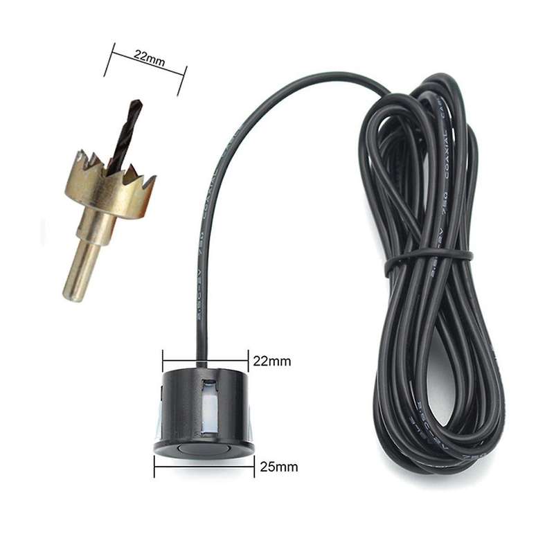 Wireless Parking Sensor Kit Lcd Display 4 Radar Probes 65db Buzzer Alert Reverse Parking Monitoring