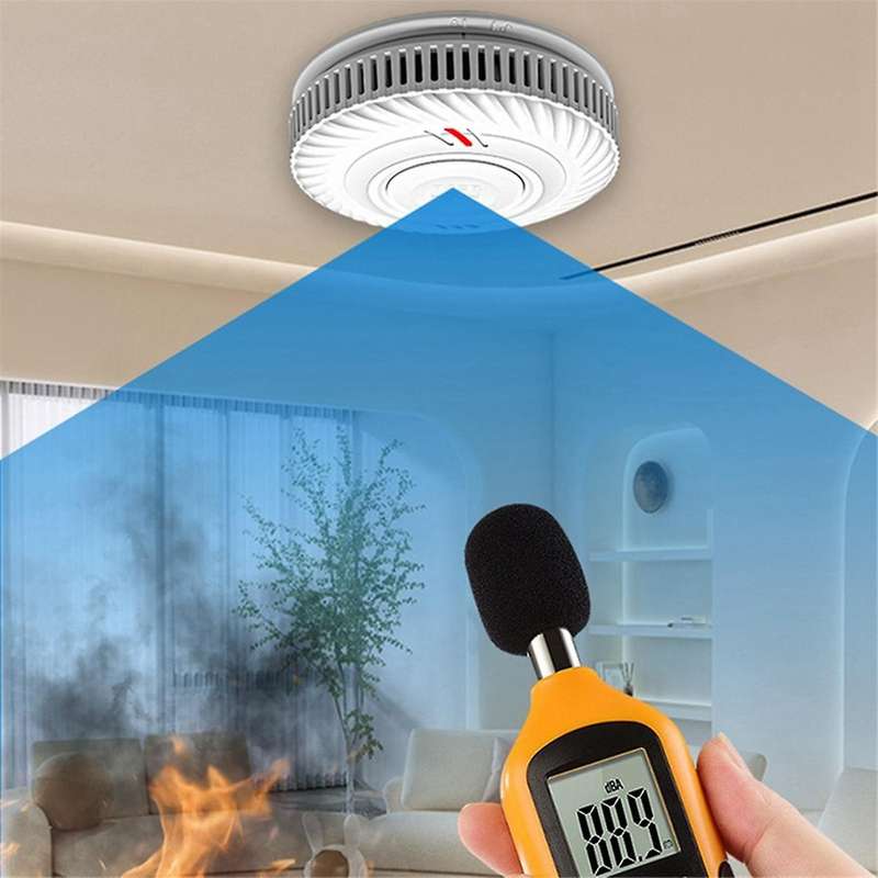 Wireless Smoke Alarm Detector Tuya Wifi Home Smoke Alarm Fire Sound Alarm Sensor Suitable for Home S