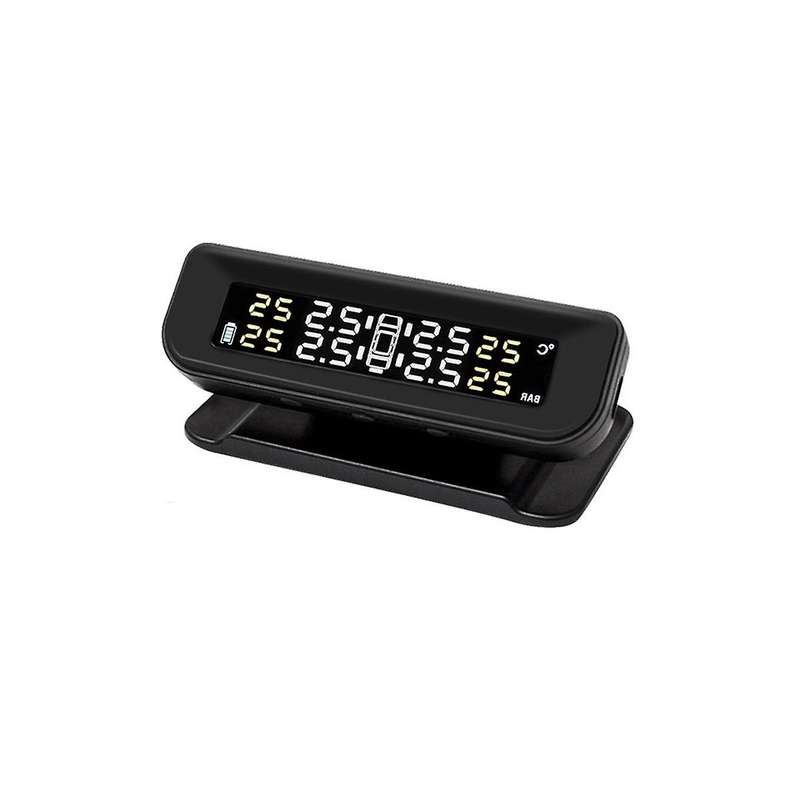 Wireless Solar Tpms Car Tire Pressure Alarm Monitor System Display Temperature Warning with 4 Extern