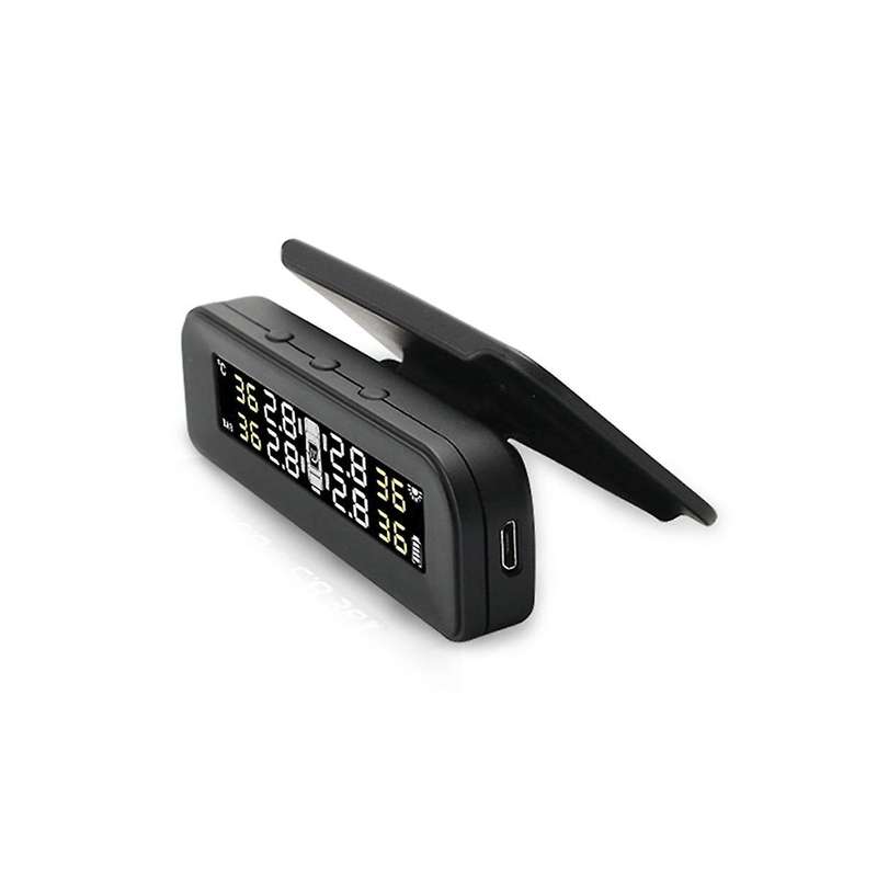 Wireless Solar Tpms Car Tire Pressure Alarm Monitor System Display Temperature Warning with 4 Extern