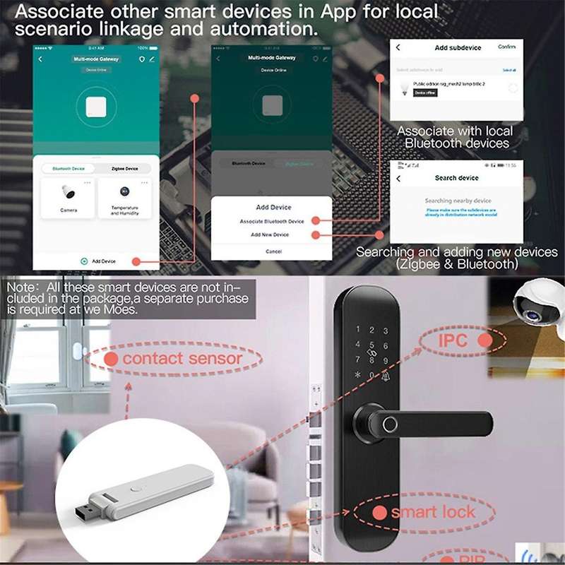 Wireless Tuya Smart ZigBee Gateway WiFi Wireless Multimode Gateway APP Remote Work for Living Room K