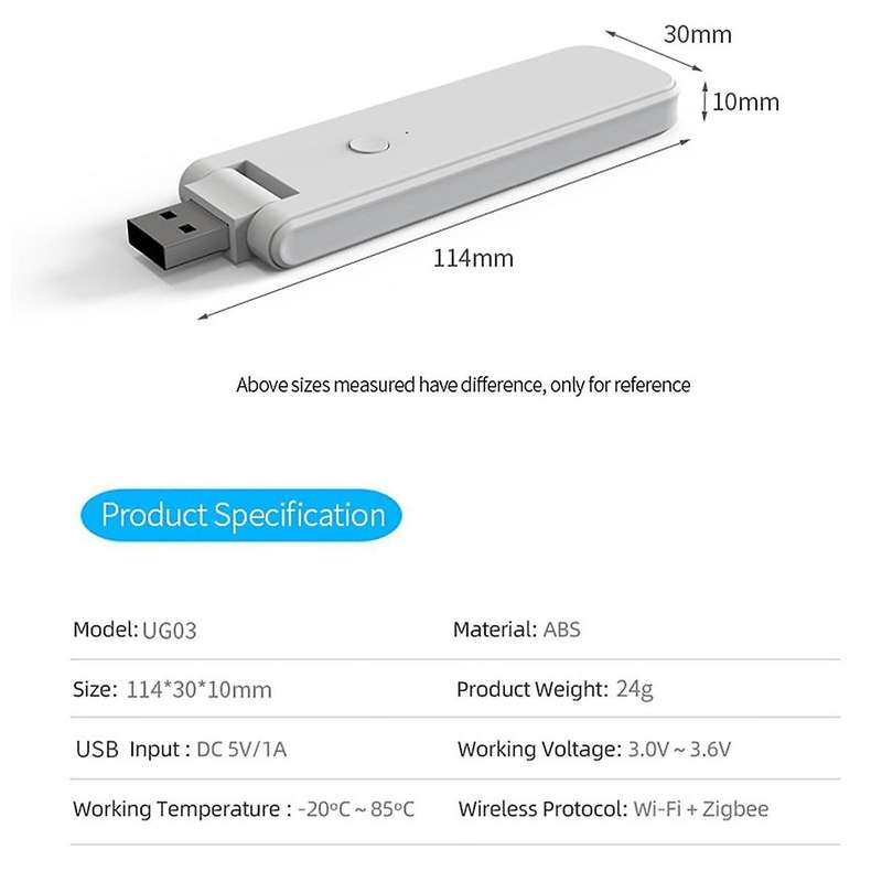 Wireless Tuya Smart ZigBee Gateway WiFi Wireless Multimode Gateway APP Remote Work for Living Room K