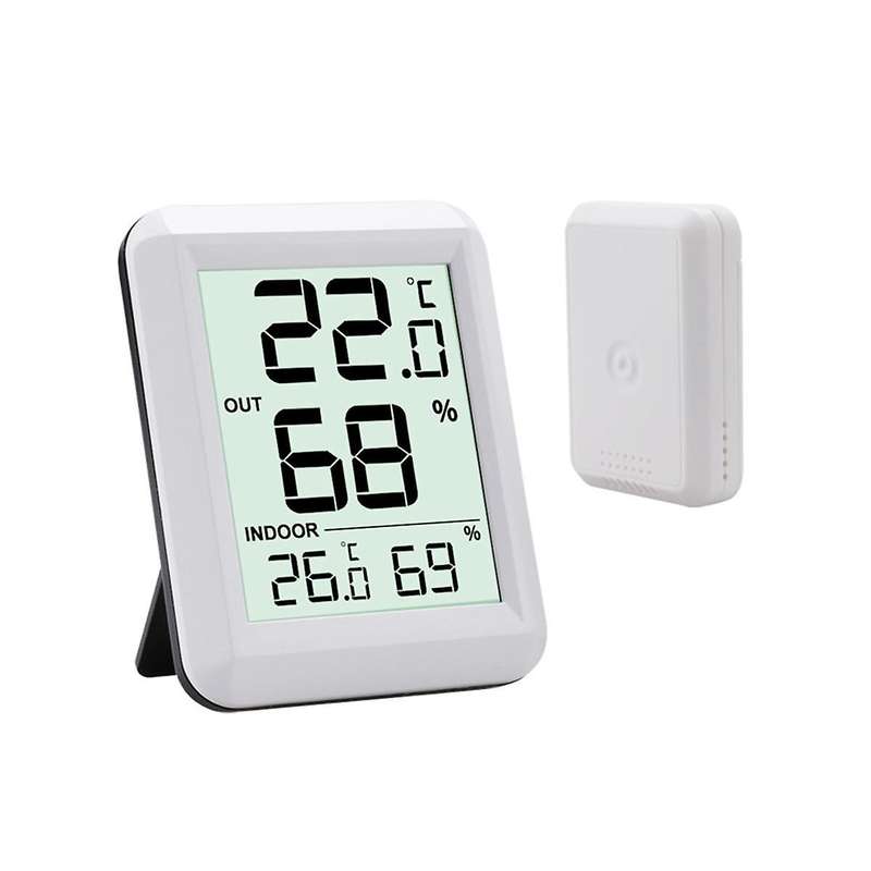 Wireless Thermometer Hygrometer Babyroom Digital Lcd Temperature Humidity Monitor Indoor Outdoor Wea