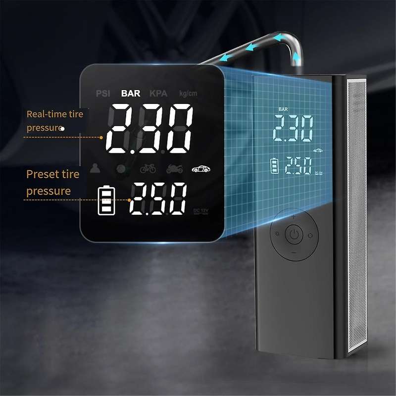Wireless Tyre Air Pump Portable Car Air Compressor for Motorcycles Pickup Truck Digital Super Powe