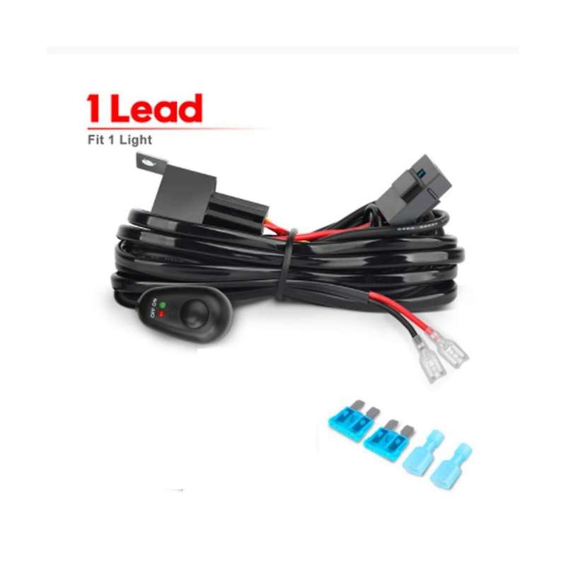 Wiring Harness Kit for 1 Light Fuse On-off Switch 12v 40a Relay 180 W/ 300w for 4-52 Inch Led Work