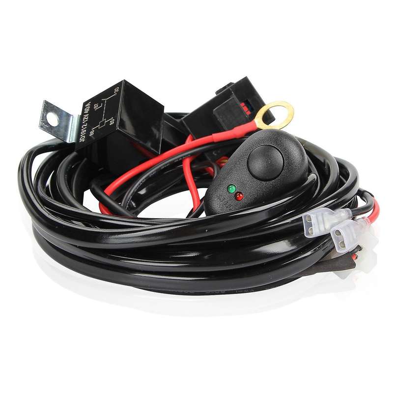 Wiring Harness Kit Fuse Relay Switch 40A 12V for LED Work Driving Light HID Bar