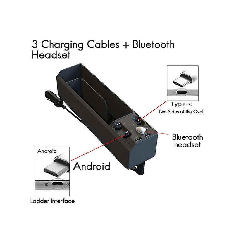 With Blue Headset Teeth Model Slit Storage Box Front Storage Box Multifunctional Storage Box Storag