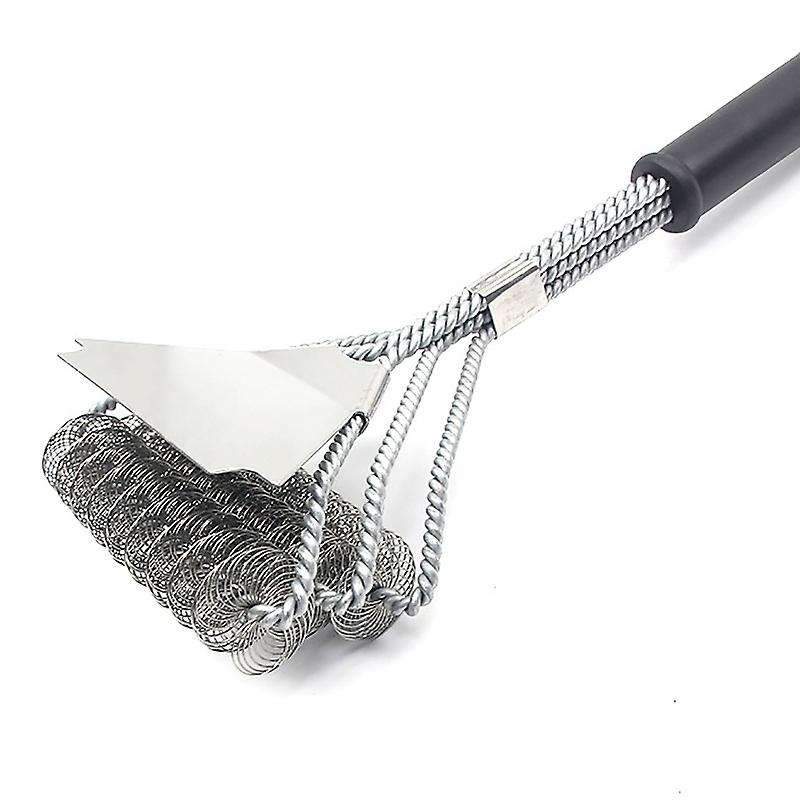 With A Scraper Barbecue Brush 3 In 1 Anti-Scalding Barbecue Brush 18-Inch Barbecue Brush