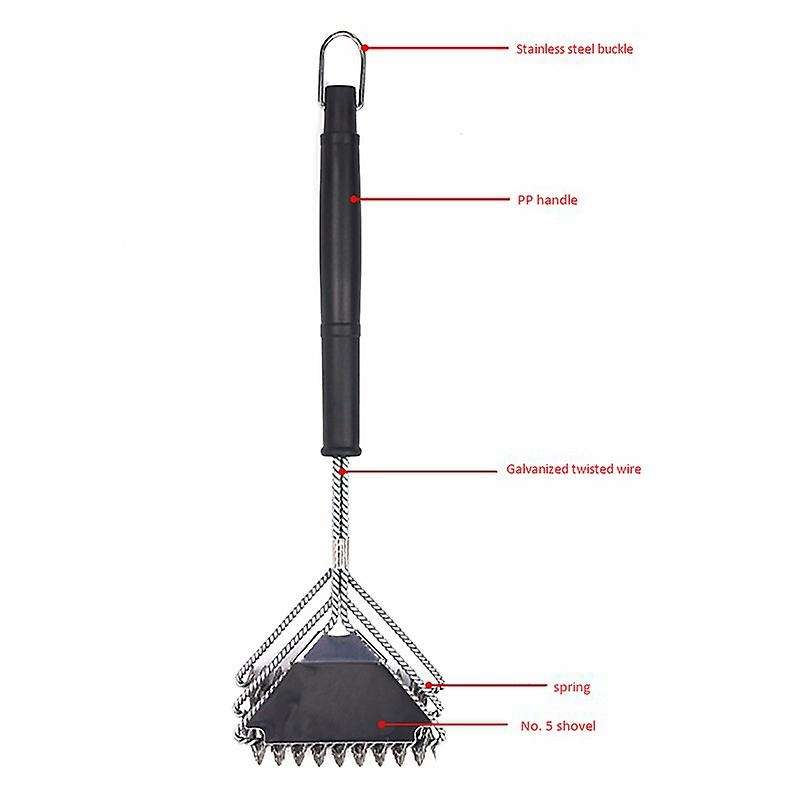 With A Scraper Barbecue Brush 3 In 1 Anti-Scalding Barbecue Brush 18-Inch Barbecue Brush