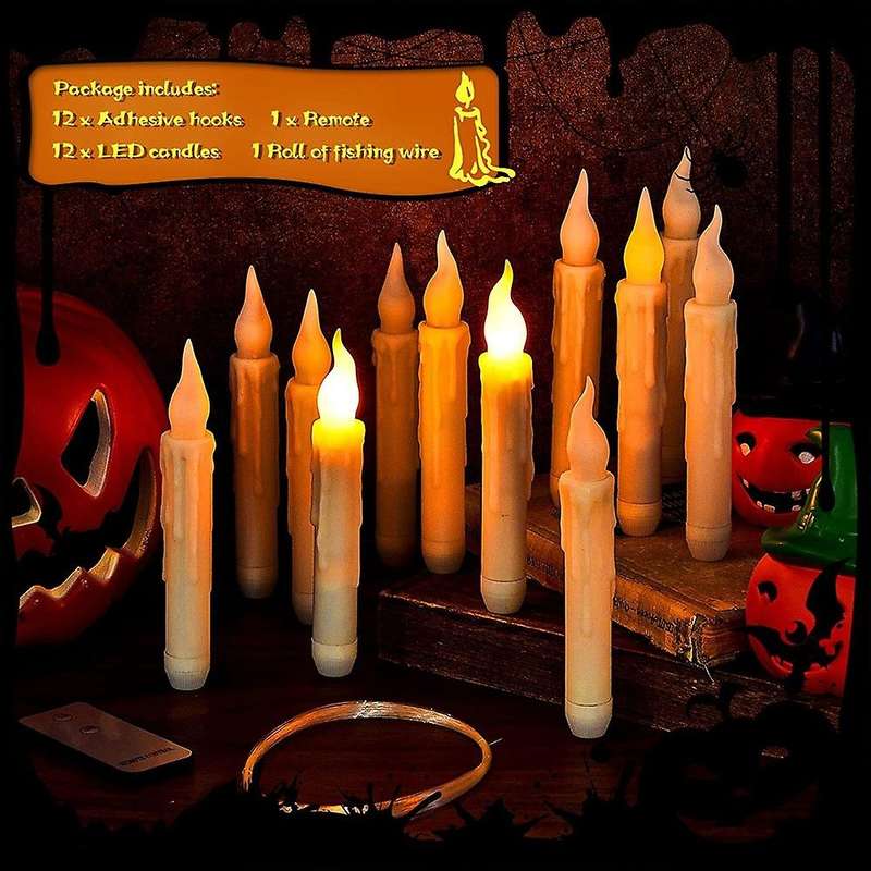 With Remote Control Led Flameless Candles Hanging Flameless Candlesticks Led Taper Candles