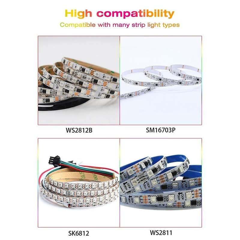 Wled Strip Controller Led Lights Over 100 Dynamic Lighting Modes Diy Wifi App Control 800 Ic Rgb R