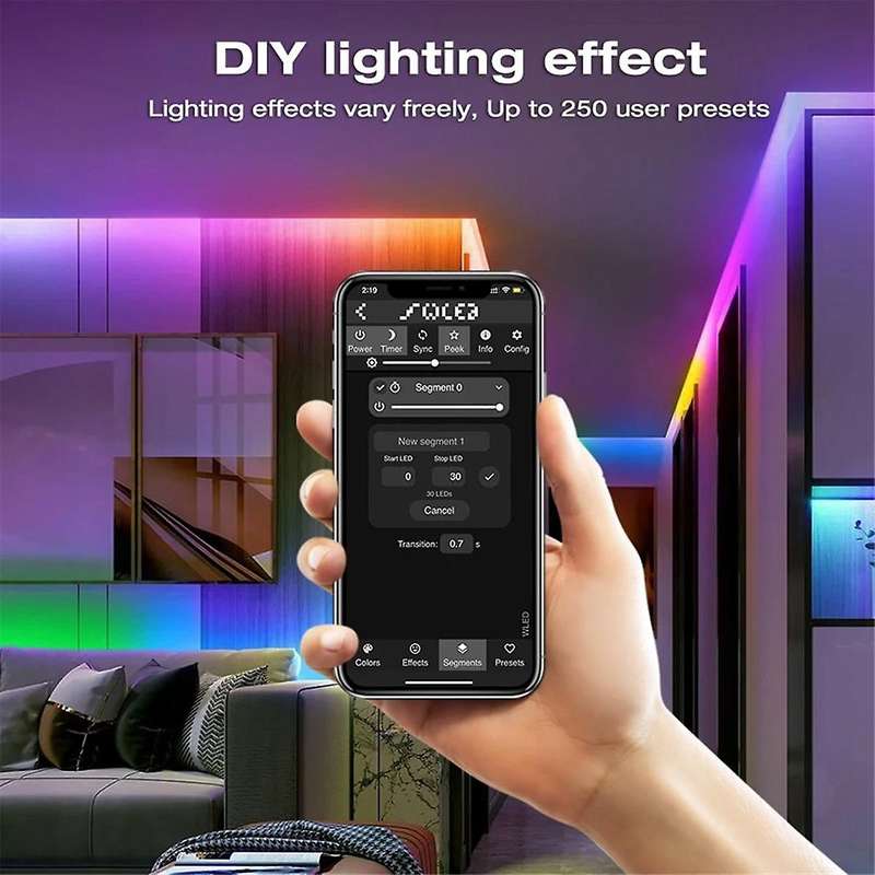 WLED RGB RGBW Digital Strip Controller Supports WS2811 SK6812 SM16703P WS2812B APP Web MQTT and Home