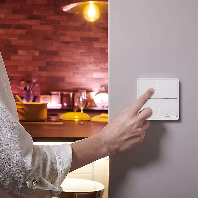With Zigbee Gateway App Control Smart Home No Wire Smart Tuya 4-way Panel Scene Button Switch Used