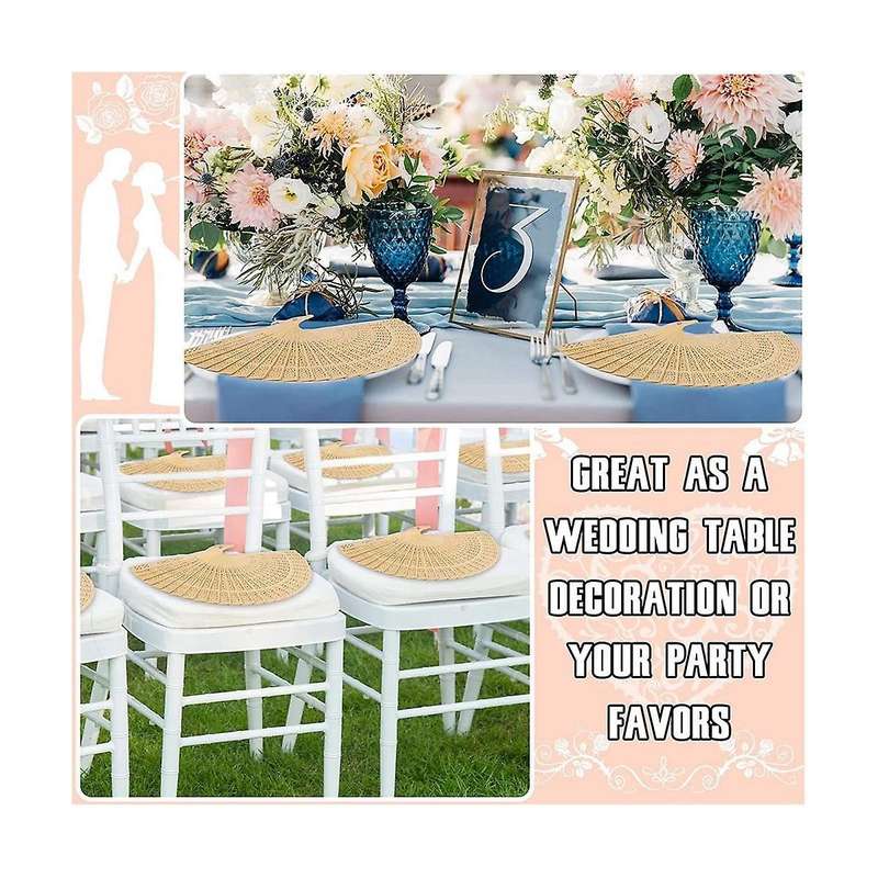 Women Wooden Fan Folding Hand Fan Wooden Fan with Bag Gold Fan for Favors Fan Bridal Party Favor Fo