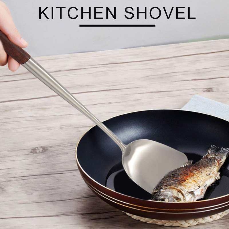 Wok Spatula and Ladle Tool Set, 17 Inches Spatula Compatible Wok