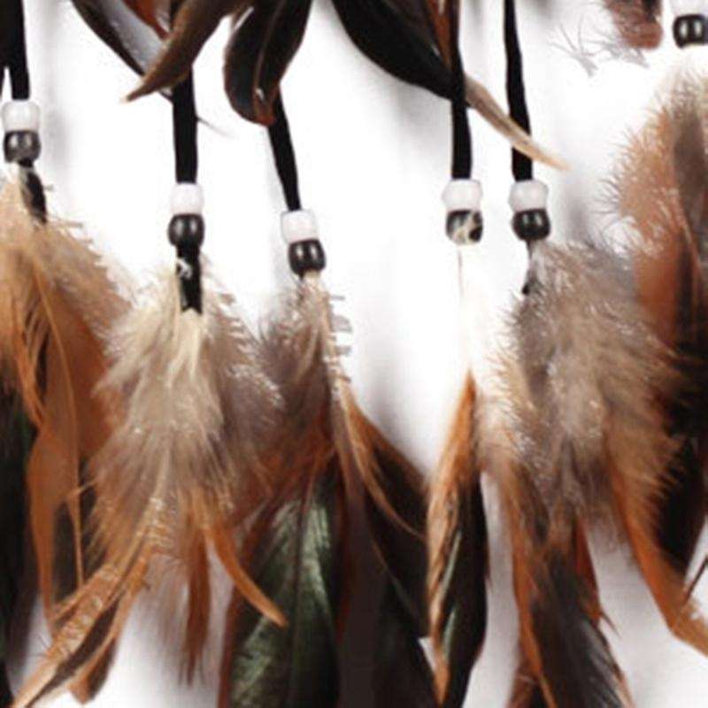 Wolf Totem Dream Catcher Gift Handmade Dream Catcher Net with Feathers Wall Hanging Ornament for Ho