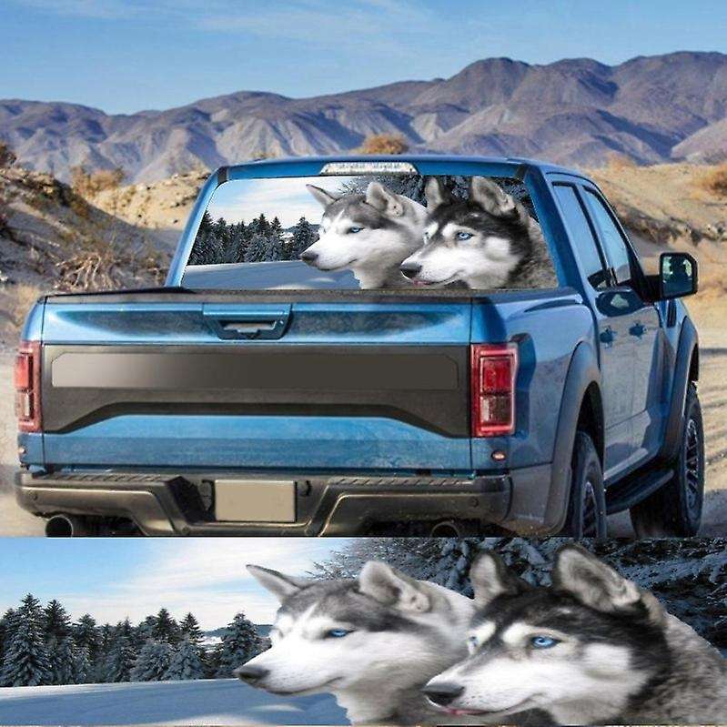 Wolf for Truck Suv Pickup 3D Rear Windshield Decal Sticker Decor Rear Window Glass Poster 66.1 x 29.
