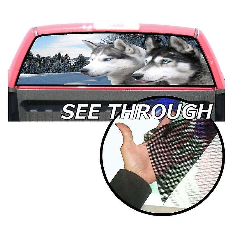Wolf for Truck Suv Pickup 3D Rear Windshield Decal Sticker Decor Rear Window Glass Poster 66.1 x 29.