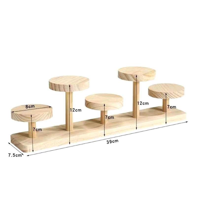 Wood Display Risers Stand 5tier Wooden Display Riser Shelf Perfume Organizer Shelf Figures Cupcake D