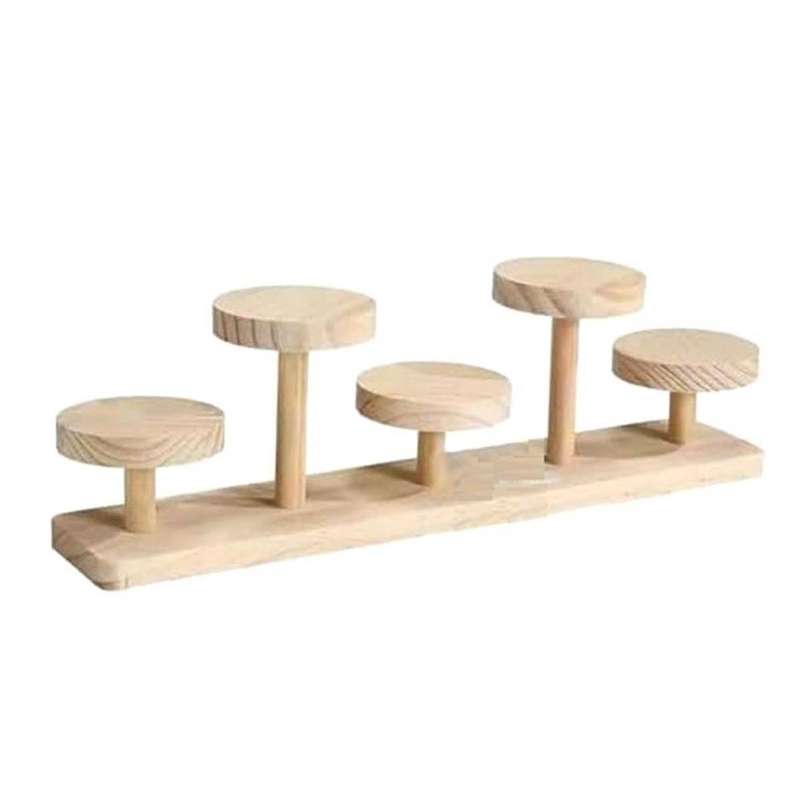 Wood Display Risers Stand 5tier Wooden Display Riser Shelf Perfume Organizer Shelf Figures Cupcake D
