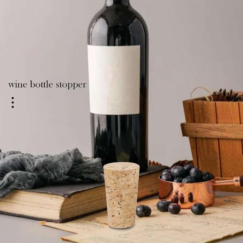 Wood Bottle Stopper,Soft Wood Corks,Tapered Cork Wooden Beer Bottle Stopper for Wine Making Craft,fo