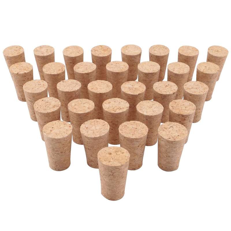 Wood Bottle Stopper,Soft Wood Corks,Tapered Cork Wooden Beer Bottle Stopper for Wine Making Craft,fo