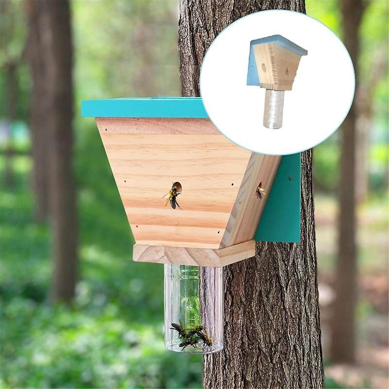 Wood Carpenter Bee Trap for Outside - Wood Boring Bee Trap - Best Bee Trap - Nature Shed Style Carpe