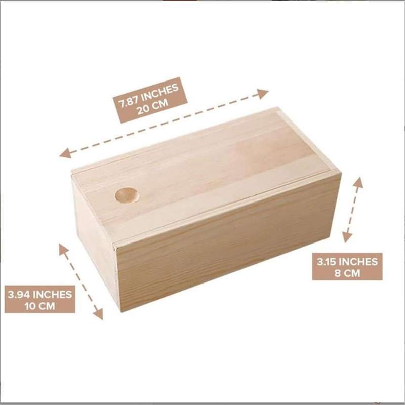 Wood Storage Box - Versatile and Stylish Organizer for Home and Office - Durable and Eco-friendly De