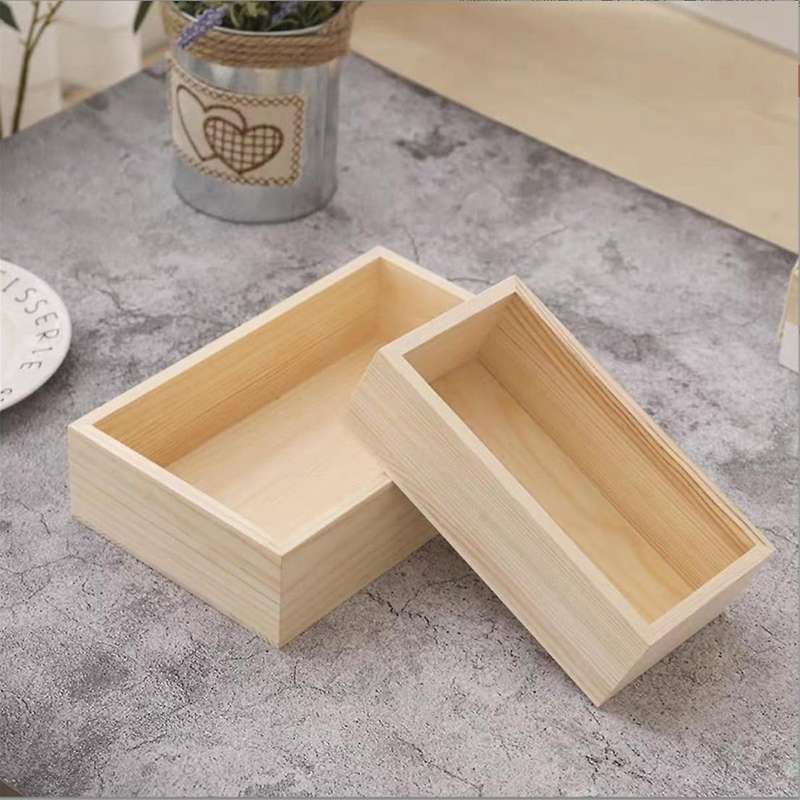 Wood Storage Box - Versatile and Stylish Organizer for Home and Office - Durable and Eco-friendly De