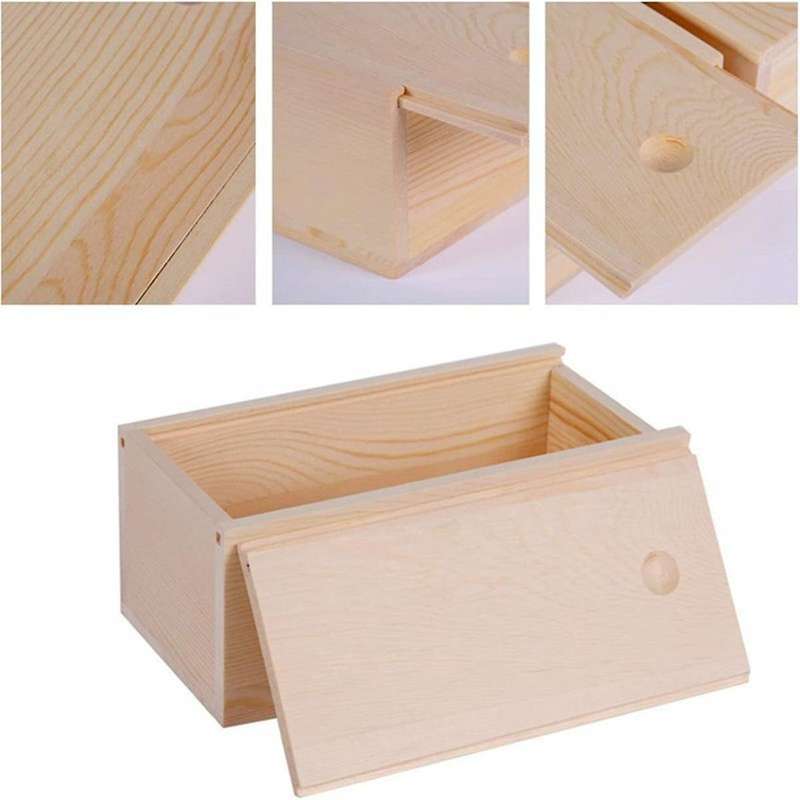 Wood Storage Box - Versatile and Stylish Organizer for Home and Office - Durable and Eco-friendly De