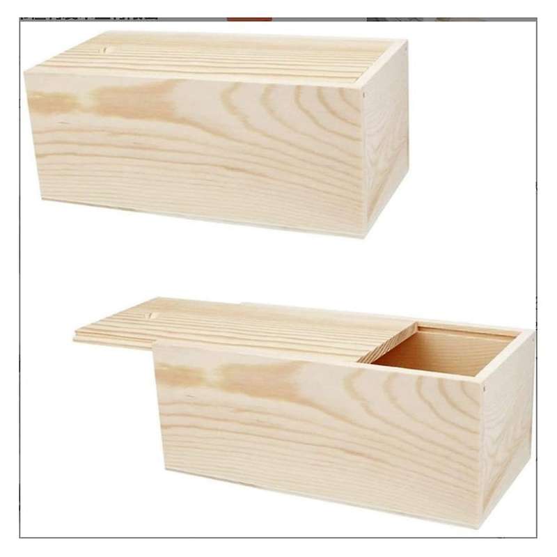 Wood Storage Box - Versatile and Stylish Organizer for Home and Office - Durable and Eco-friendly De
