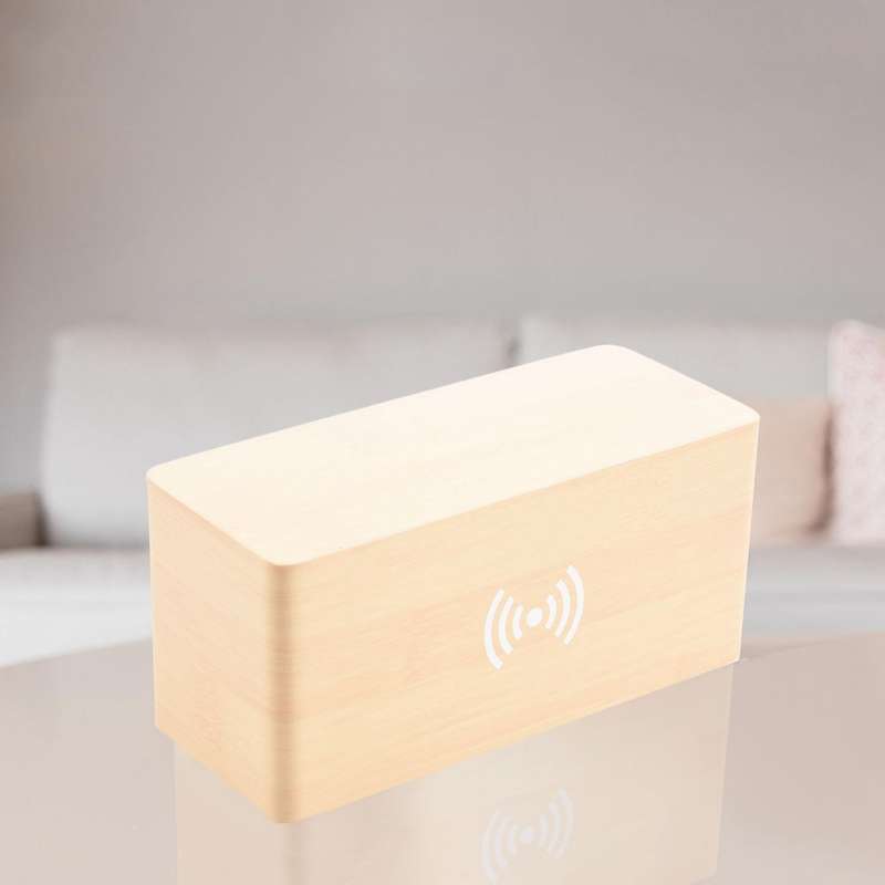 Wooden Alarm Clock with for Wireless Charging Pad Compatible with for Wood Led Digital Clock Sound