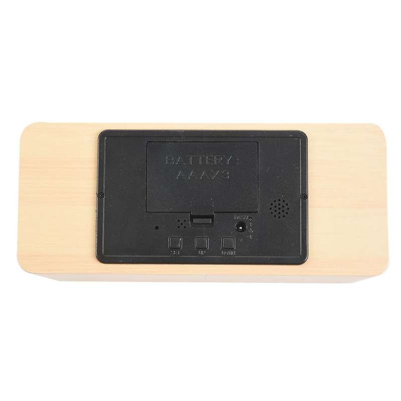Wooden Alarm Clock with for Wireless Charging Pad Compatible with for Wood Led Digital Clock Sound